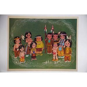 Cooper Films Ten Little Indians Art Print Poster Green Vintage 1970